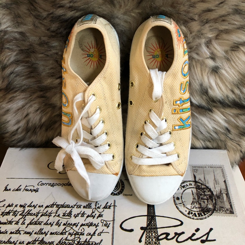 Hip Kitson LA Canvas and Embroidered Sneakers.